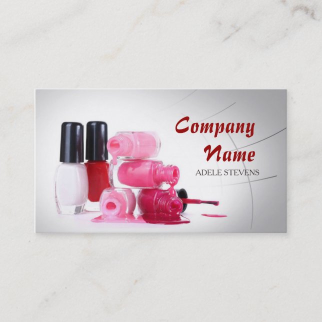 Nagelstylist/polsk händer för Manicurespecialist Visitkort (Framsida)