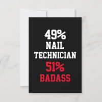 Nageltekniker Badass-kort