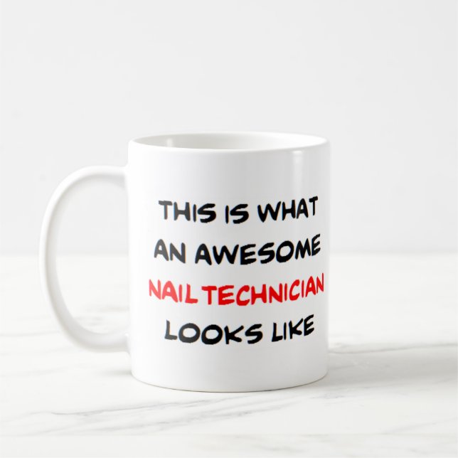 nageltekniker, fantastisk kaffemugg (Vänster)
