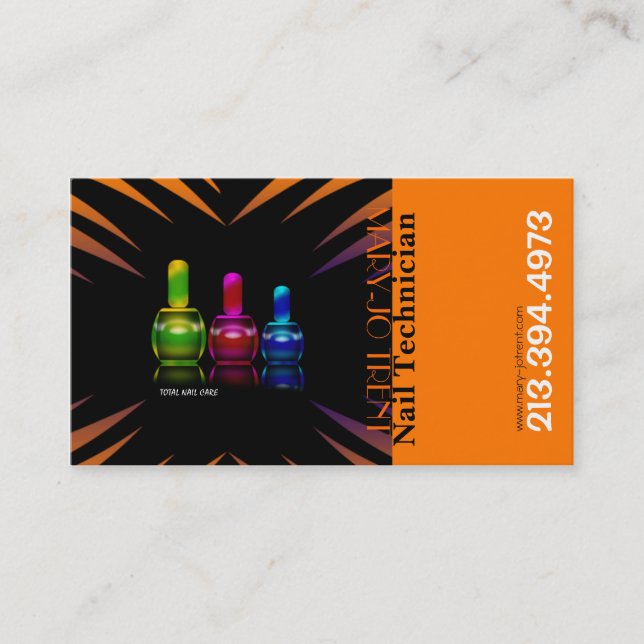 Nageltekniker-/konstnär-/Manicuristvisitkort Visitkort (Framsida)