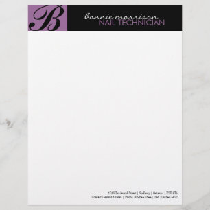Nageltekniker Letterhead Brevhuvud