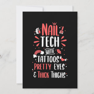 Nageltekniker med tatueringar inbjudningar