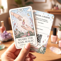 Nageltekniker Mystic Tarot Affärskort
