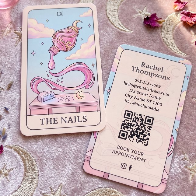 Nageltekniker Mystisk Tarot Affärskort Visitkort (Skapare uppladdad)