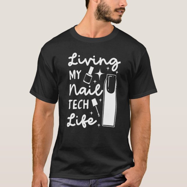 Nageltekniker Professionella Manikyrister Tech Kon T Shirt (Framsida)