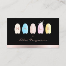 Nageltekniker Salon Glitter Glam Ro Guld