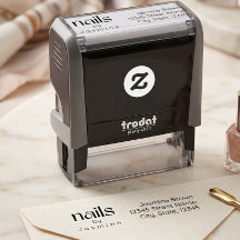 Nagelteknikerstudio Anpassad Returadress Elegant