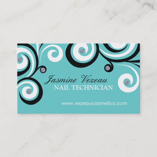 Nagelteknikervisitkortar Visitkort (Framsida)