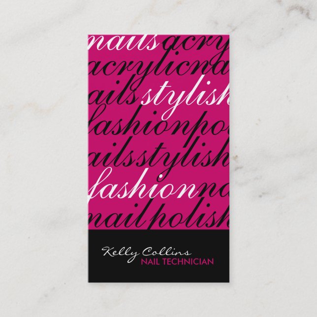 Nagelteknikervisitkortar Visitkort (Framsida)