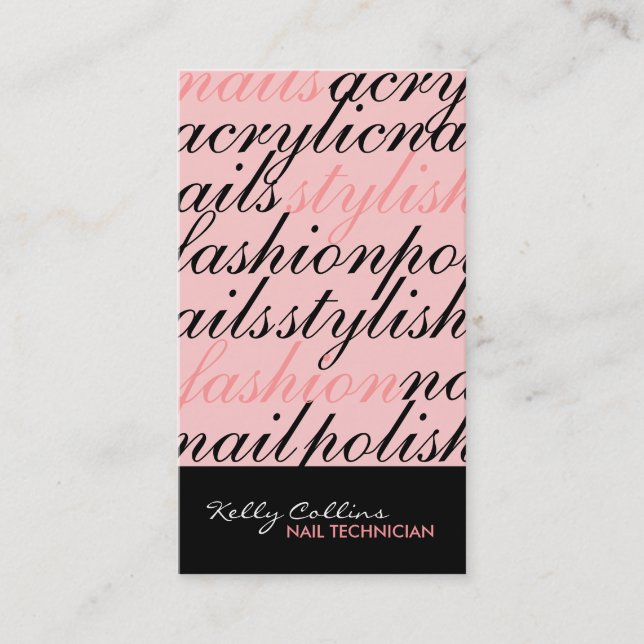 Nagelteknikervisitkortar Visitkort (Framsida)