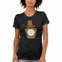 NAGLAR & LASHES - gyllene glitter nagel T-Shi