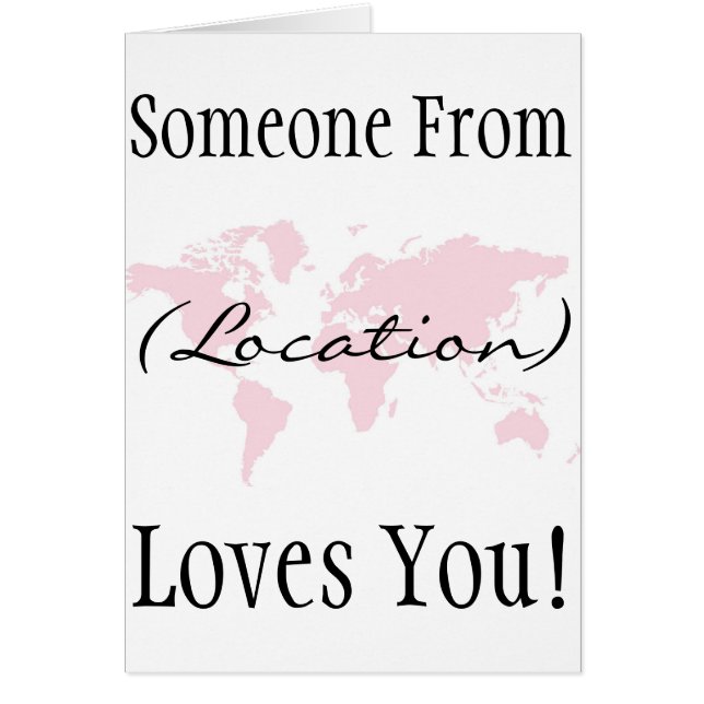 Någon älskar dig! hälsningskort (Framsidan)