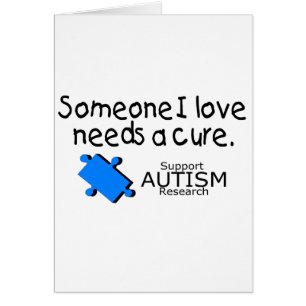 Någon älskar jag behov en bot (Autism) Hälsningskort