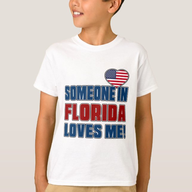 NÅGON ÄLSKAR MIG I FLORIDA TEE SHIRT (Framsida)