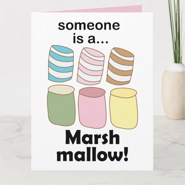 Någon är en marshmallow Roligt matcitat Kort (Framsida)
