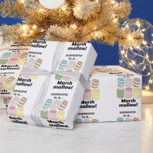 Någon är en marshmallow Roligt matcitat Presentpapper