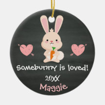 Någon är Loved Rosa Bunny Adoption Gift