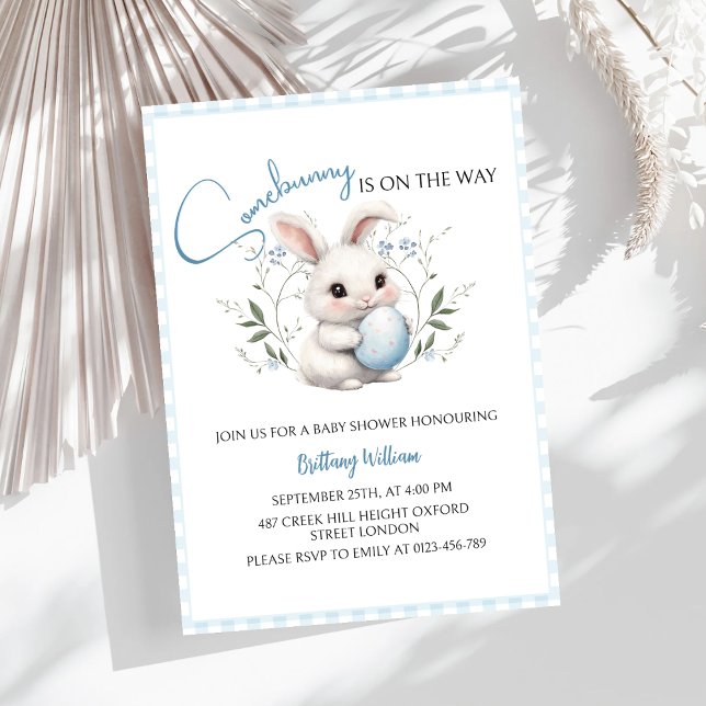 Någon är på Way Boy Påsk Baby Shower Inbjudningar (Skapare uppladdad)