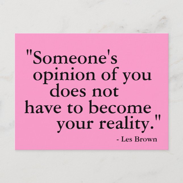 Någon åsikt... motiverat vykort (Framsida)