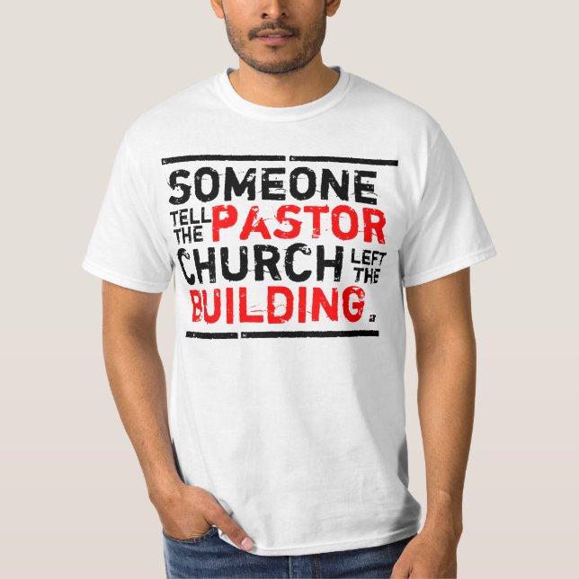 någon berättar pastorn! t-shirt (Framsida)