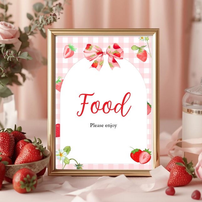 Någon Berry Söt Baby Shower | Matbordsskylt Poster (Skapare uppladdad)