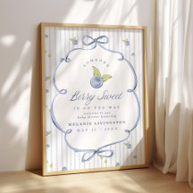 Någon Berry Söt Blå Baby Shower Välkomst