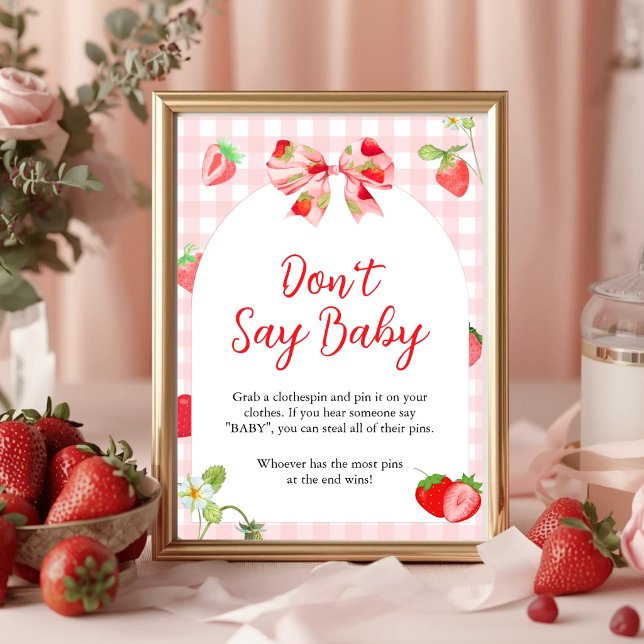 Någon Berry Söt | Säga inte Baby Bordsskylt Poster (Skapare uppladdad)