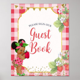 Någon Berry Sweet Strawberry Baby Guest Bok Poster
