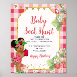 Någon Berry Sweet Strawberry Baby Sock Hunt Poster