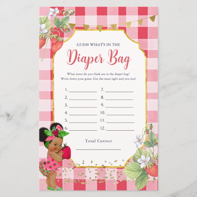 Någon Berry Sweet Strawberry Whats in Diaper Bag (Framsida)