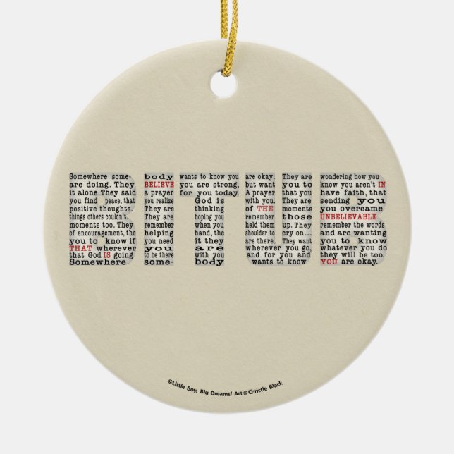 Någon (BITUB) Julgransprydnad Keramik (Framsidan)