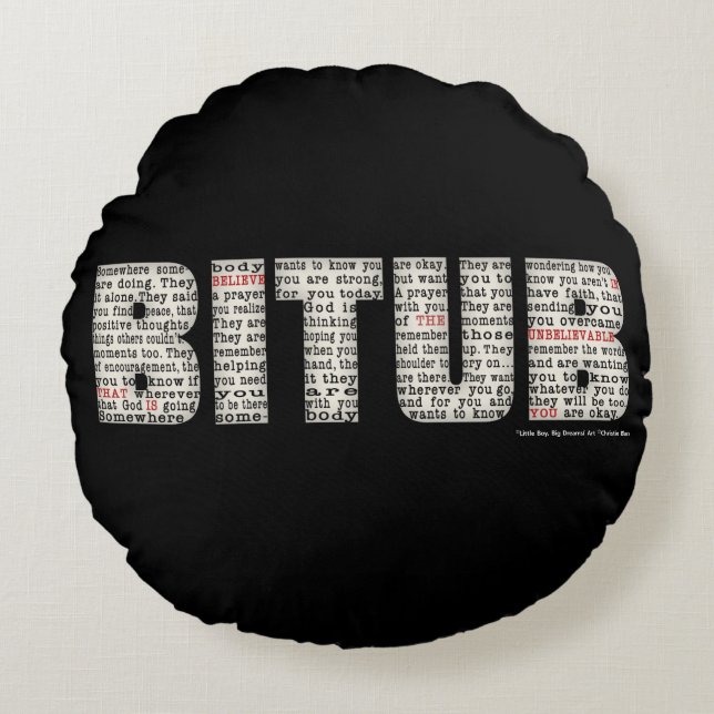 Någon (BITUB) Rund Kudde (Framsidan)