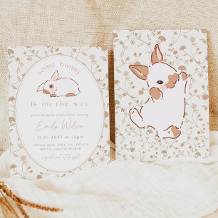 Någon Bunny är på väg Baby Shower Inbjudan