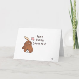 Någon Bunny Kärlek Du 2-kort Tack Kort