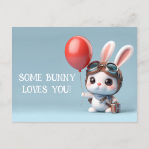 Någon Bunny Kärlek du Cute Rabbit Valentines day Vykort
