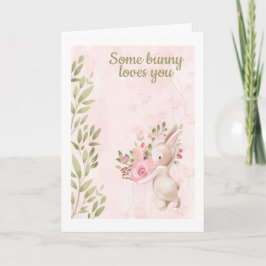 Någon Bunny Kärlek du Rabbit ThMeed Valentines day Helgkort
