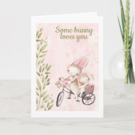 Någon Bunny Kärlek du Rabbit ThMeed Valentines day Helgkort