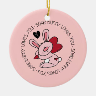 Någon Bunny Kärlek You Julgransprydnad Keramik