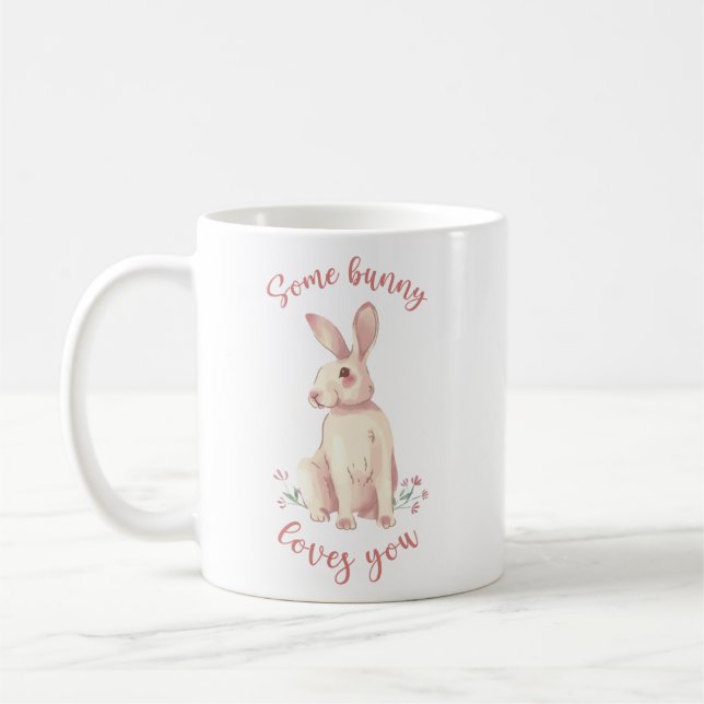 Någon Bunny Kärlek You Kaffemugg (Vänster)