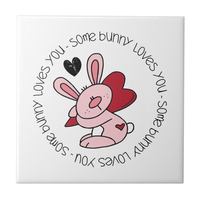 Någon Bunny Kärlek You Kakelplatta (Framsidan)