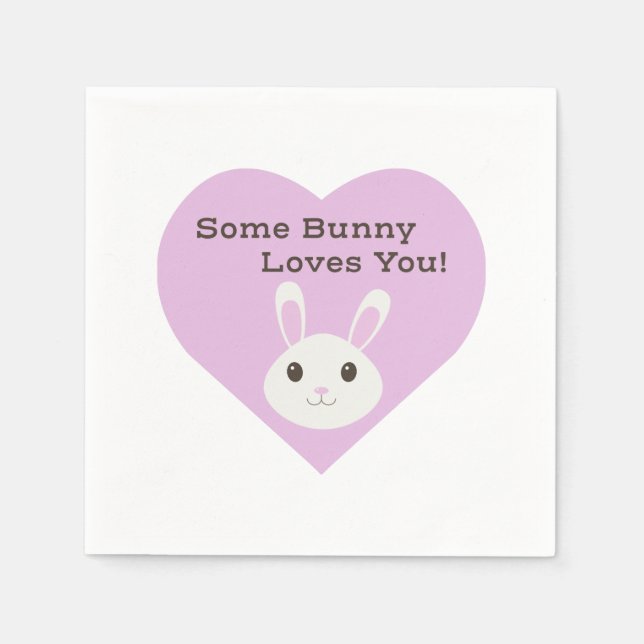 Någon Bunny Kärlek You Pappersservett (Framsidan)