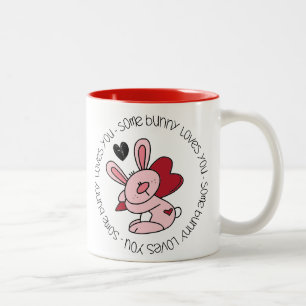 Någon Bunny Kärlek You Två-Tonad Mugg