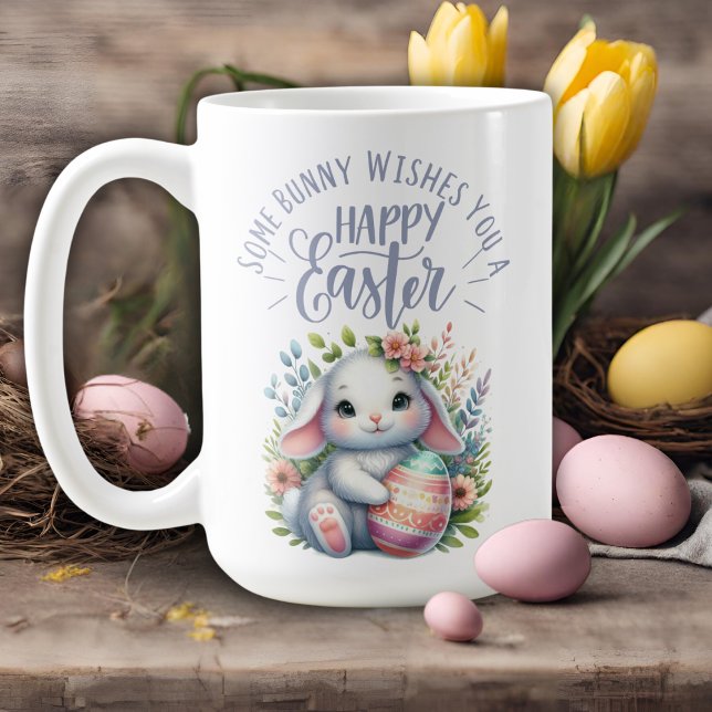 Någon Bunny Önskemål, du är en Glad påsk-vänlig Kaffemugg (Some Bunny Wishes You A Happy Easter Adorable Coffee Mug)