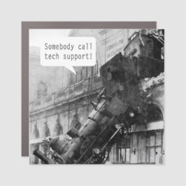 Någon Call Tech Support Tåg Wreck