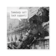 Någon Call Tech Support Tåg Wreck