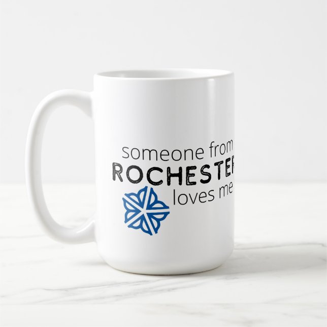 Någon från Rochester (NY) Kärlek Me Kaffemugg (Vänster)