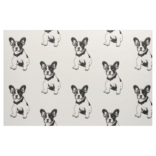 Någon fransk grafisk bulldoggvalp för tyg (Fat Quarter)