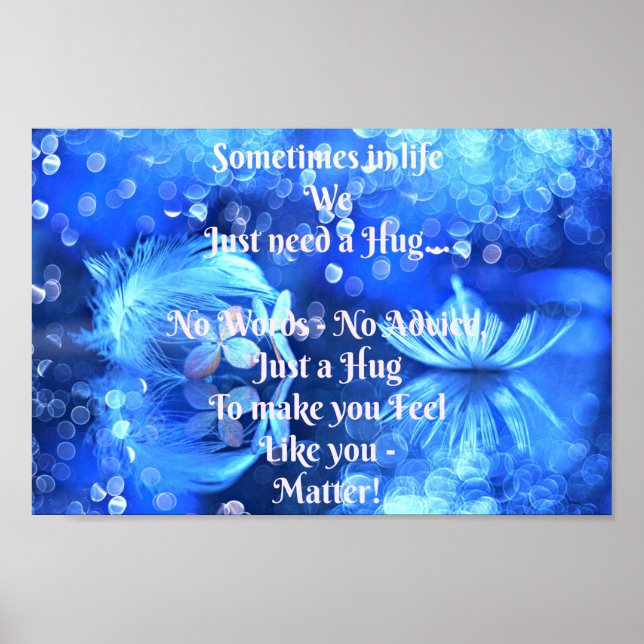 Någon gång i vårt liv behöver vi bara en kram poster (Framsidan)