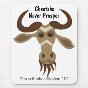 Någon Gnu Stuff_Cheetahs blomstrar aldrig Musmatta