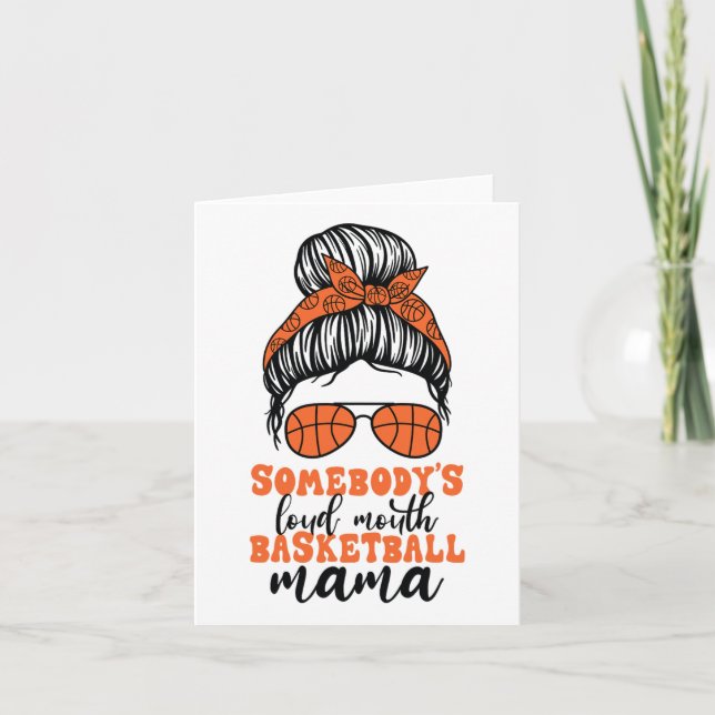 Någon har Loud Mouth Sketll Mamma Messy Bun Mamma  Kort (Framsida)